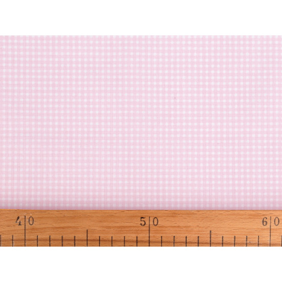 Cotton fabric / canvas - checkered - Green light (1 Meter)