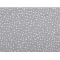 Cotton fabric / canvas - stars - Grey (1 Meter)