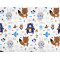 Pamut flanel anyag állatok - Blue dark (1 Méter)