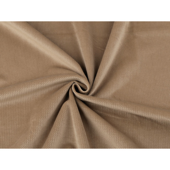 Structured velvet fabric - Beige (1 Meter) Structured velvet fabric - Beige (1 Meter)