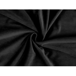 Structured velvet fabric - Black (1 Meter)