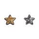 Iron on patch star with sequins - Gold lt. (10 Pieces) Iron on patch star with sequins - Gold lt. (10 Pieces)