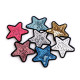 Iron on patch star with sequins - Gold lt. (10 Pieces) Iron on patch star with sequins - Gold lt. (10 Pieces)