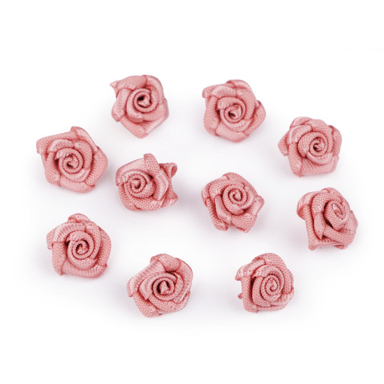 Satin rose ø10 mm - Red (200 Pieces) Satin rose ø10 mm - Red (200 Pieces)