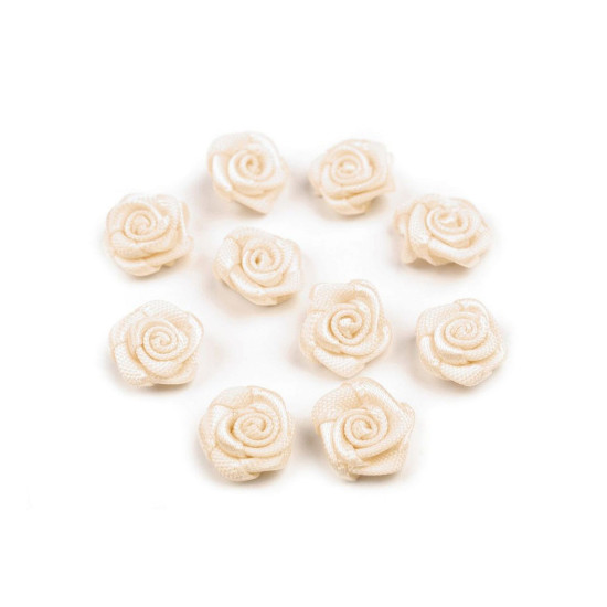 Satin rose ø10 mm - Red (200 Pieces) Satin rose ø10 mm - Red (200 Pieces)