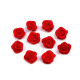 Satin rose ø10 mm - Red (200 Pieces) Satin rose ø10 mm - Red (200 Pieces)