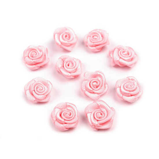Satin rose ø10 mm - Red (200 Pieces) Satin rose ø10 mm - Red (200 Pieces)