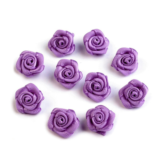Satin rose ø10 mm - Red (200 Pieces) Satin rose ø10 mm - Red (200 Pieces)