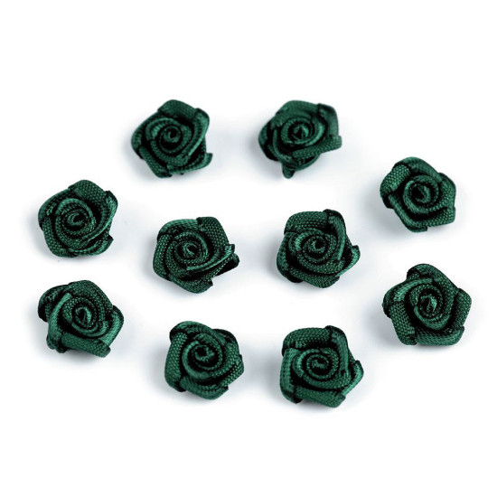 Satin rose ø10 mm - Red (200 Pieces) Satin rose ø10 mm - Red (200 Pieces)