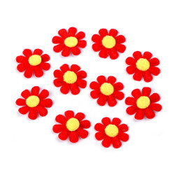 Felt flower ø2.7 cm - Red strawberry (20 Pieces)