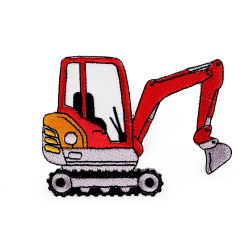 Naprasowanka auto, traktor, łódka - Czerwony (1 Sztuka)