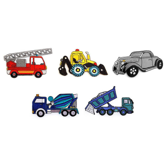 Naprasowanka auto, traktor, łódka - Czerwony (10 Sztuki) Naprasowanka auto, traktor, łódka - Czerwony (10 Sztuki)