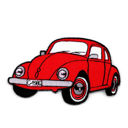 Naprasowanka auto, traktor, łódka - Czerwony (1 Sztuka)