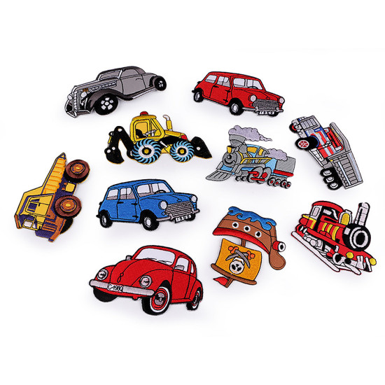 Naprasowanka auto, traktor, łódka - Czerwony (10 Sztuki) Naprasowanka auto, traktor, łódka - Czerwony (10 Sztuki)