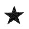 Applique termoadesiva, con strass - Nero (1 Pezzo)
