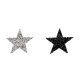 Applique termoadesiva, con strass - Argento (48 Pezzi) Applique termoadesiva, con strass - Argento (48 Pezzi)