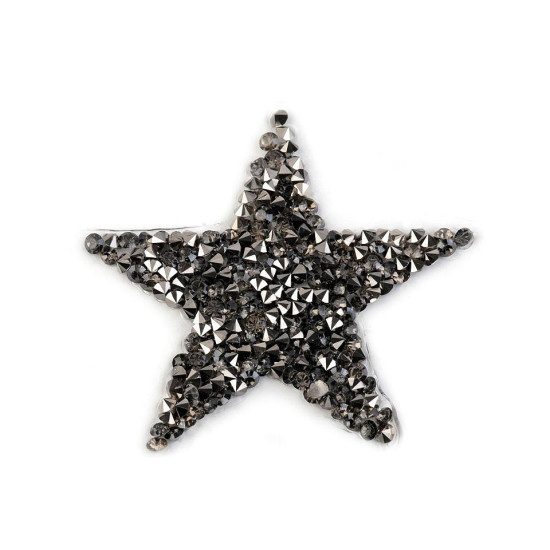 Applique termoadesiva, con strass - Argento (48 Pezzi) Applique termoadesiva, con strass - Argento (48 Pezzi)
