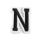 Lettere termoadesive - Nero (1 Pezzo)
