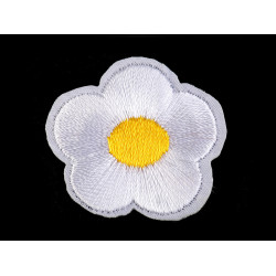 Aufbügler blume - Weiß (10 Stücke)