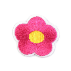 Aufbügler blume - Himbeere (10 Stücke)