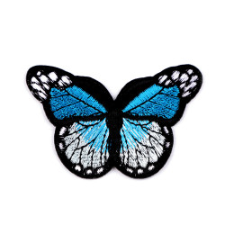 Naprasowanka motyl - Turkusowo-niebieski (1 Sztuka)