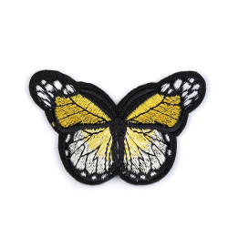 Naprasowanka motyl - Żółty jasny (1 Sztuka)
