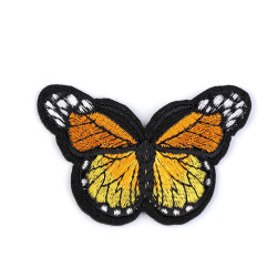 Naprasowanka motyl - Pomarańczowo-żółty (1 Sztuka)