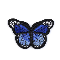 Naprasowanka motyl - Niebieski szafirowy (1 Sztuka)