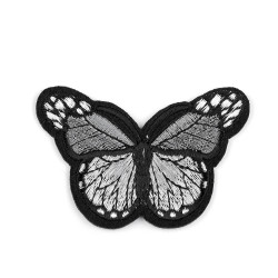 Naprasowanka motyl - Szary (1 Sztuka)