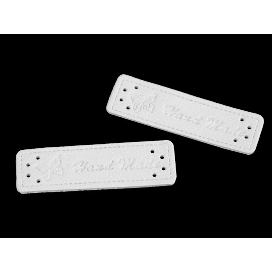 Etykietka / ozdoba / metka z eko-skóry hand made 15x50 mm - Czerwony (50 Sztuki) Etykietka / ozdoba / metka z eko-skóry hand made 15x50 mm - Czerwony (50 Sztuki)