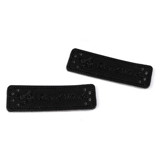 Etykietka / ozdoba / metka z eko-skóry hand made 15x50 mm - Czerwony (50 Sztuki) Etykietka / ozdoba / metka z eko-skóry hand made 15x50 mm - Czerwony (50 Sztuki)