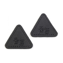 Dísz / felvarrható folt / 25 mm matrica - Fekete (10 Darabok)