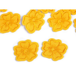 Aufbügler gestickte blume - Gelb (10 Stücke)