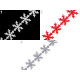 Felt snowflake trimming - White (5 Meters)