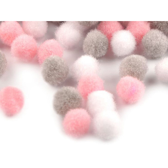 Zsenilia golyó vegyes színek ø8 és 10 mm pompom bojt - Menta (1 Tasak) Zsenilia golyó vegyes színek ø8 és 10 mm pompom bojt - Menta (1 Tasak)