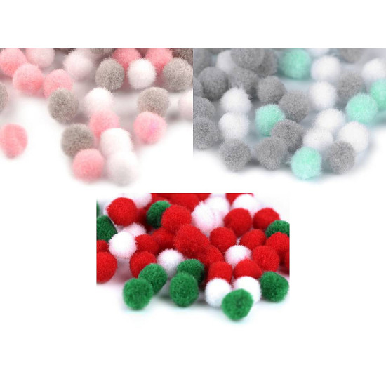Zsenilia golyó vegyes színek ø8 és 10 mm pompom bojt - Menta (1 Tasak) Zsenilia golyó vegyes színek ø8 és 10 mm pompom bojt - Menta (1 Tasak)