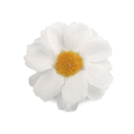 Bouton de marguerite artificielle, ø 3, ø 4 cm - Blanc (10 Pièces)