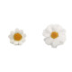 Bouton de marguerite artificielle, ø 3, ø 4 cm - Blanc (10 Pièces)