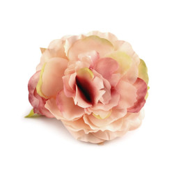 Artificial rose head ø6.5 cm - Salmon (10 Pieces)