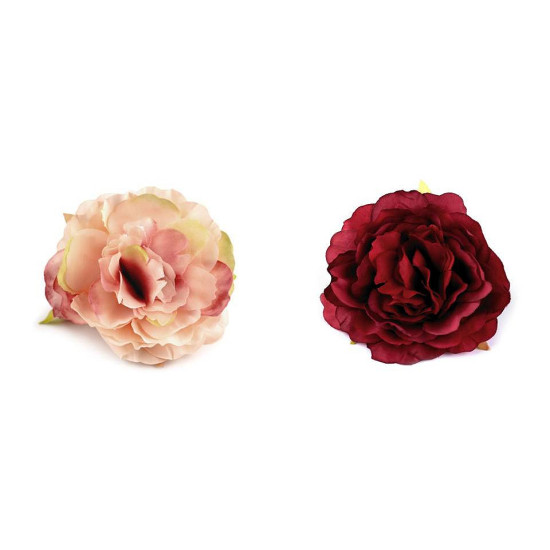 Artificial rose head ø6.5 cm - Salmon (100 Pieces)
