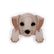Embroidered iron-on patch dog - Brown (10 Pieces)