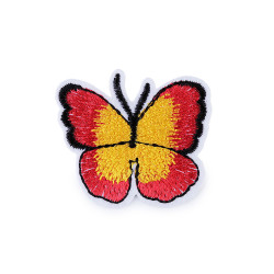 Naprasowanka motyl - Czerwony (10 Sztuki)