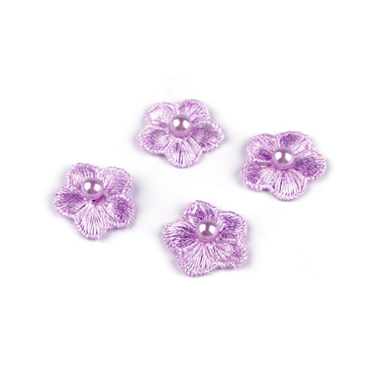 Embroidery flower with pearl bead ø2 cm - Cream lightest (10 Pieces) Embroidery flower with pearl bead ø2 cm - Cream lightest (10 Pieces)