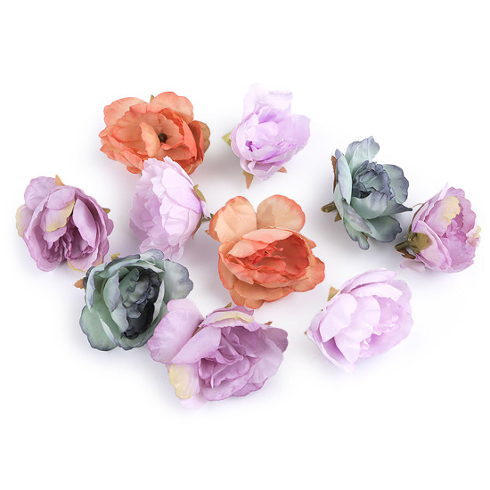Artificial rose flower head ø5-6 cm - Mix variations (30 Pieces) Artificial rose flower head ø5-6 cm - Mix variations (30 Pieces)