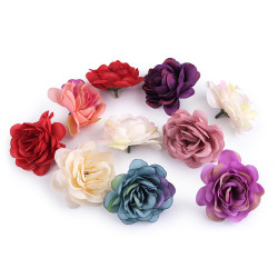 Artificial rose flower head ø5-6 cm - Mix variations (10 Pieces)