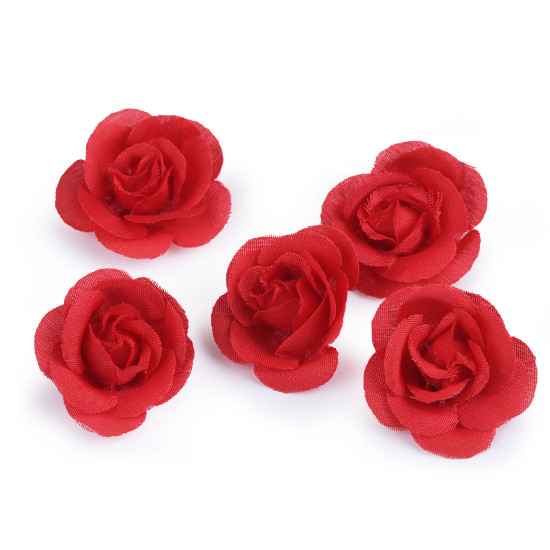 Artificial rose flower head ø2.8 cm - Blue light (30 Pieces)