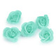 Artificial rose flower head ø2.8 cm - Blue light (30 Pieces)