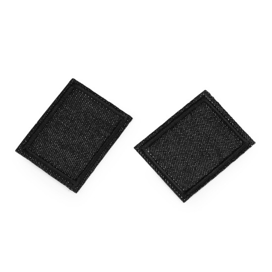 Felvasalható folt / lyuk javításra 3x4 cm - Fekete (10 Darabok)