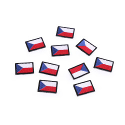Naprasowanka mini flaga republiki czeskiej - Zobacz zdjęcie (1 Sztuka)