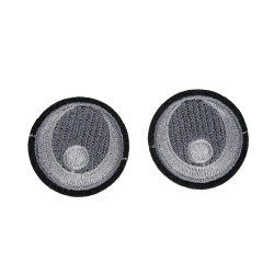 Iron-on patch / iron-on eyes ø38 mm - Dark grey (10 Pieces)